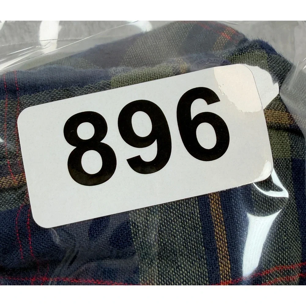 Andy & Evan Boys Size 8 Plaid Button Down Shirt Navy Green Roll Tab Sleeves